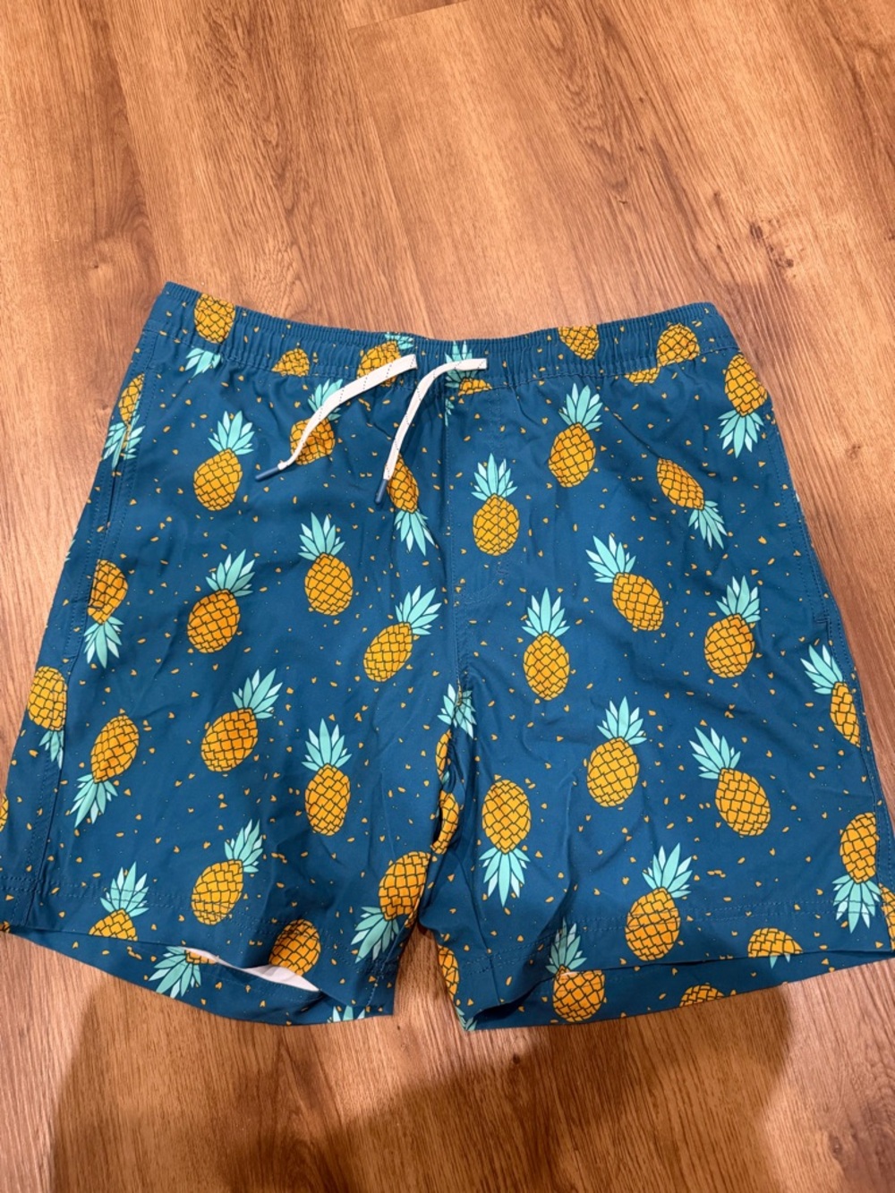 Men's Pineapple Print Swim Trunks - Teal